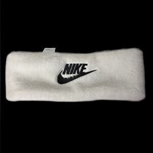 Nike White Furry Headband